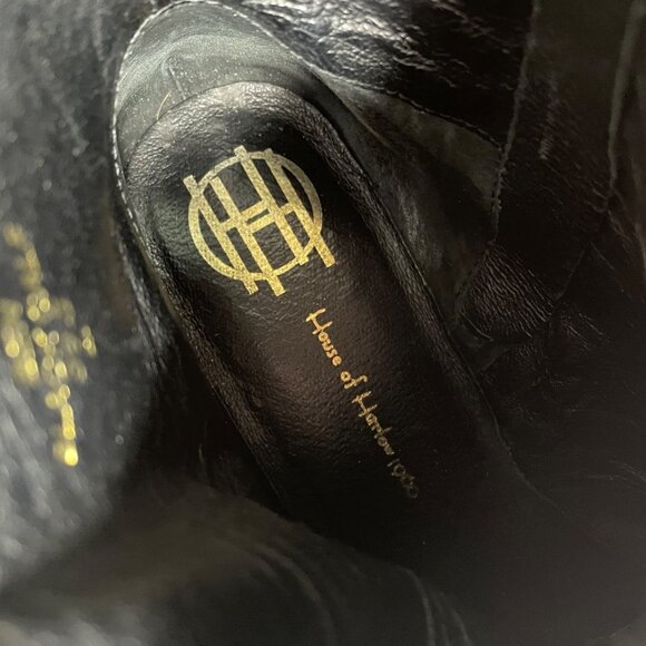 House of Harlow Ankle Boots Womens Size 39.5 US 8.5‎ Black Leather - Picture 11 of 11